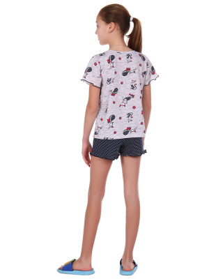 Пижама для девочки Горошинка  ДТК444