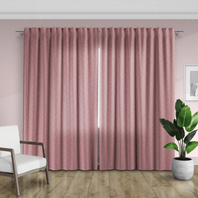 Нежно-розовый комплект штор с цифровой фотопечатью ФШ027Б